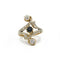 Bague 52 Bague tourbillon Art nouveau 3 pierres en or 750, diamants et saphir 58 Facettes SA007