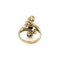 Bague 52 Bague tourbillon Art nouveau 3 pierres en or 750, diamants et saphir 58 Facettes SA007