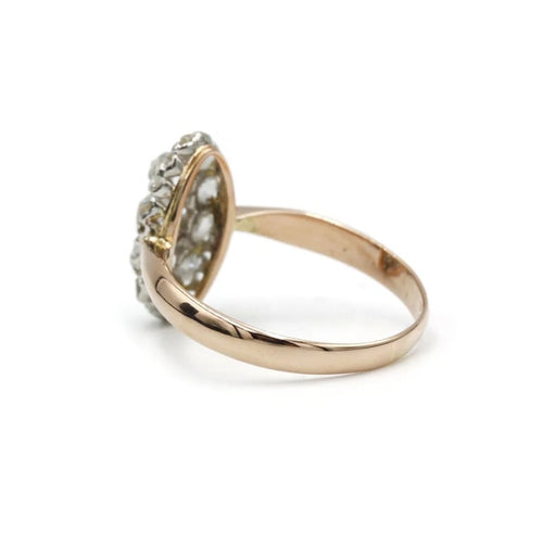 Bague 56 Bague en or rose et platine sertie de diamants 58 Facettes 1014