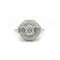Bague 54 Bague en or blanc 750‰ et diamants 58 Facettes 1037