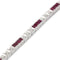 Bracelet Bracelet en or blanc 750‰, diamants et rubis 58 Facettes 1177