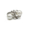 Bague 55 Bague en or blanc 750 sertie de diamants et perles 58 Facettes 1176