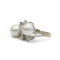 Bague 55 Bague en or blanc 750 sertie de diamants et perles 58 Facettes 1176