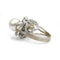 Bague 55 Bague en or blanc 750 sertie de diamants et perles 58 Facettes 1176
