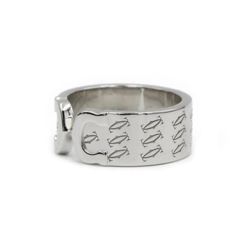 Bague 52 Cartier - Bague Double C en or blanc 750 58 Facettes 1180