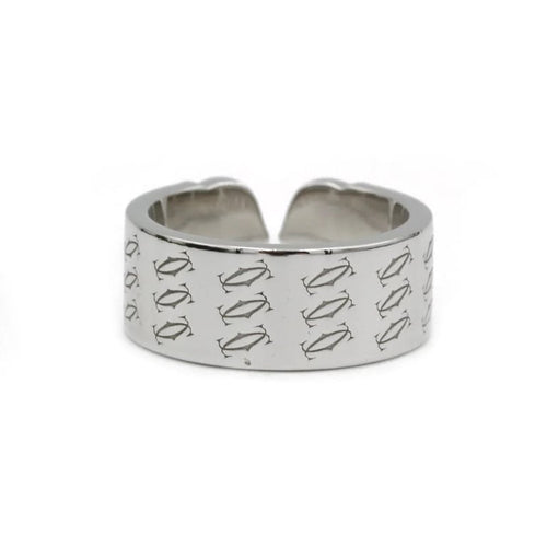 Bague 52 Cartier - Bague Double C en or blanc 750 58 Facettes 1180