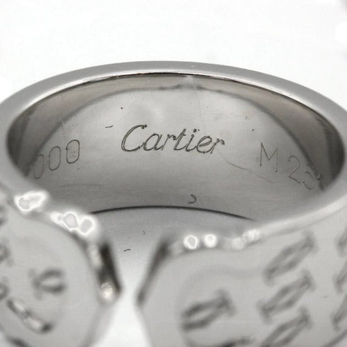 Bague 52 Cartier - Bague Double C en or blanc 750 58 Facettes 1180