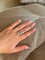 Bague 60 Bague marquise en or blanc 750‰ avec émeraude et diamants 58 Facettes 1020