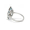 Bague 53 Bague en or blanc 750‰ à aigue-marine taille marquise 58 Facettes 1030