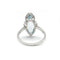 Bague 53 Bague en or blanc 750‰ à aigue-marine taille marquise 58 Facettes 1030