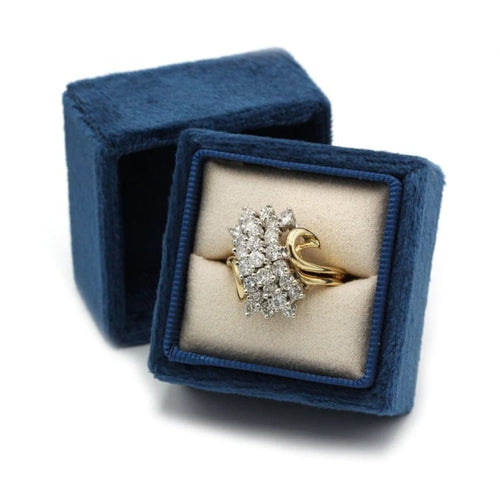 Bague 55 Bague en or jaune et blanc 750‰ sertie de diamants 58 Facettes 1026