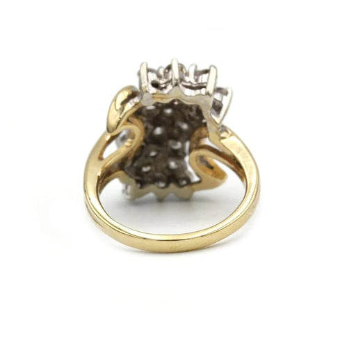 Bague 55 Bague en or jaune et blanc 750‰ sertie de diamants 58 Facettes 1026