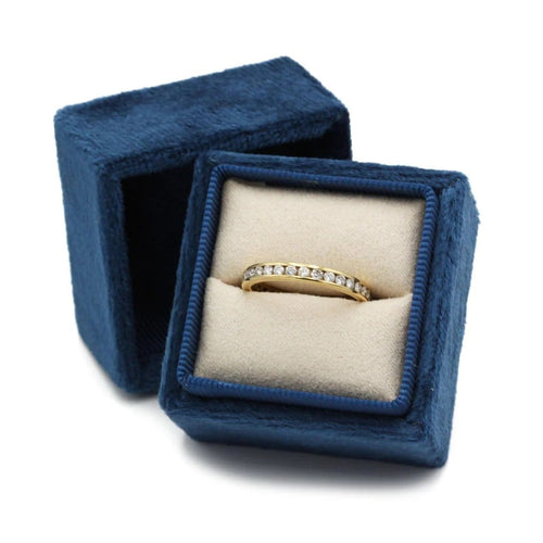 Bague 55 Alliance en or jaune et diamants 58 Facettes 1060