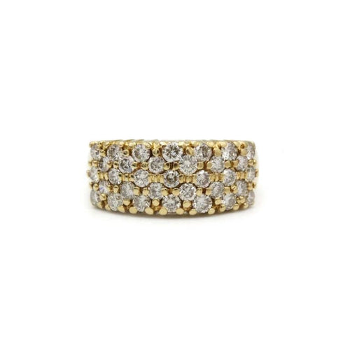 Bague 51 Bague en or jaune 750‰ et diamants 58 Facettes 1065