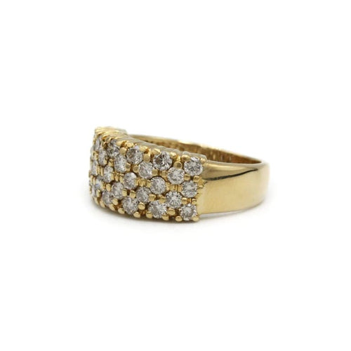 Bague 51 Bague en or jaune 750‰ et diamants 58 Facettes 1065