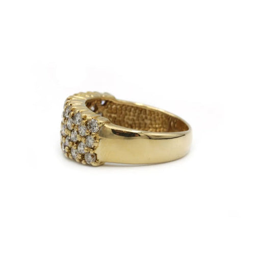 Bague 51 Bague en or jaune 750‰ et diamants 58 Facettes 1065