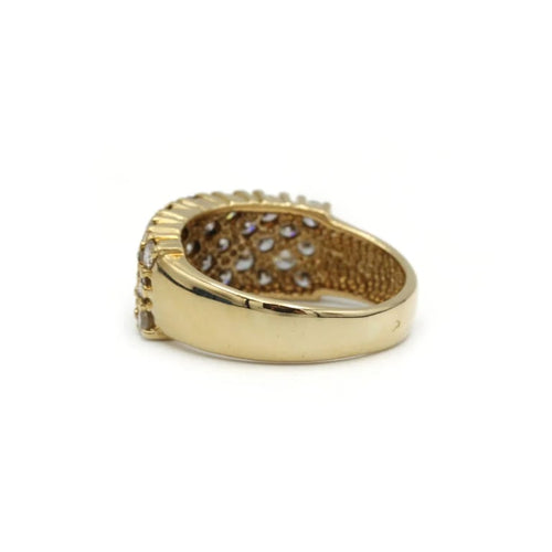 Bague 51 Bague en or jaune 750‰ et diamants 58 Facettes 1065