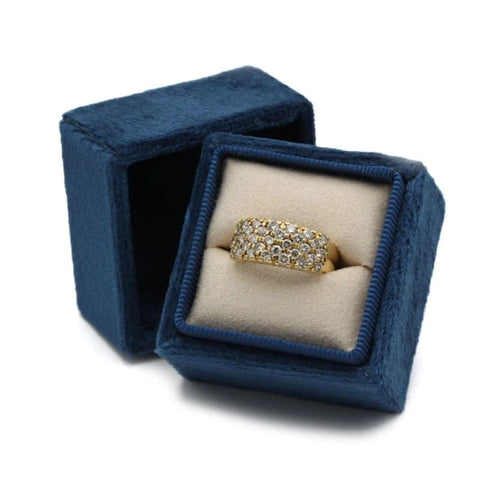 Bague 51 Bague en or jaune 750‰ et diamants 58 Facettes 1065