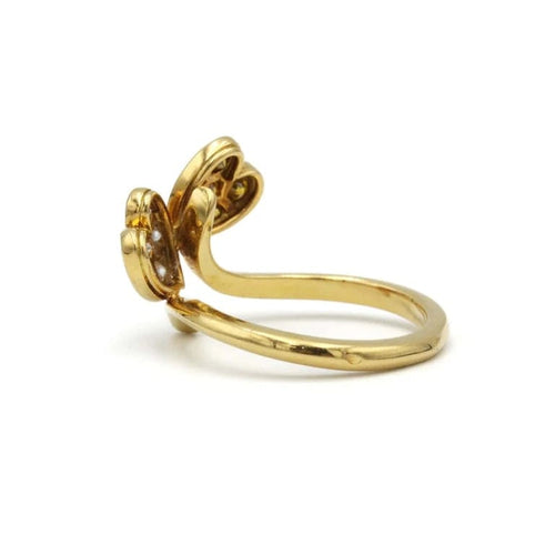 Bague 51 Bague en or jaune 750‰ et diamants 58 Facettes 1075