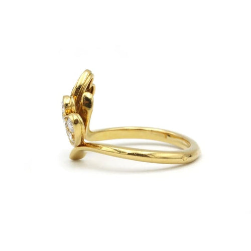 Bague 51 Bague en or jaune 750‰ et diamants 58 Facettes 1075