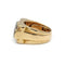 Bague 50 Bague tank en or jaune, platine et diamants 58 Facettes 1052