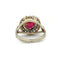Bague 52 Bague en or jaune sertie d’un grenat et de diamants 58 Facettes 1090