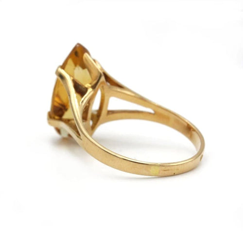 Bague 54 Bague en or jaune 750‰ avec citrine 58 Facettes 1094