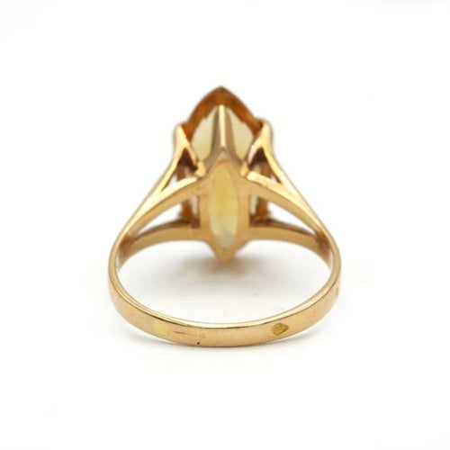 Bague 54 Bague en or jaune 750‰ avec citrine 58 Facettes 1094