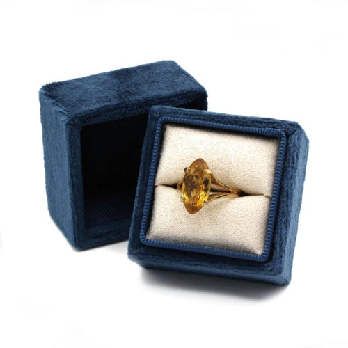 Bague 54 Bague en or jaune 750‰ avec citrine 58 Facettes 1094