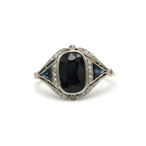 Bague 54 Bague en or 750, saphirs et diamants 58 Facettes 1169