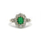 Bague 47 Bague marguerite en or jaune, platine, émeraude et diamants 58 Facettes 1192