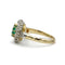 Bague 47 Bague marguerite en or jaune, platine, émeraude et diamants 58 Facettes 1192