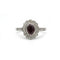 Bague 51 Bague en or blanc 750‰ avec rubis et diamants 58 Facettes 1106
