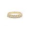 Bague 55 Demi-alliance torsadée en or jaune 750‰ et diamants 58 Facettes 1068