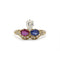 Bague 50 Bague duchesse XIXe siècle en or jaune, diamants, rubis et saphir 58 Facettes 1193