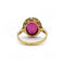 Bague 53 Bague en or jaune et or blanc, rubis synthétique et diamants 58 Facettes 1083