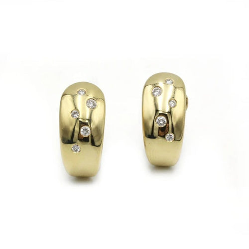 Boucles d'oreilles Boucles d'oreilles en or jaune 750‰ et diamants 58 Facettes 1101