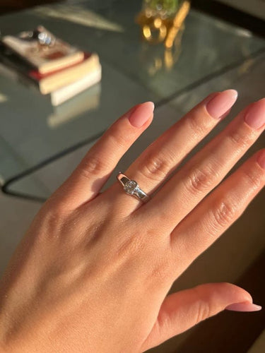 Bague 52 Bague solitaire - Diamant taille brillant en or blanc 750 58 Facettes 1081