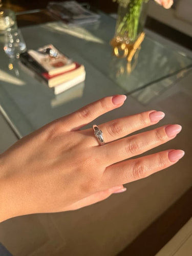 Bague 52 Bague solitaire - Diamant taille brillant en or blanc 750 58 Facettes 1081