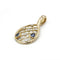 Pendentif Pendentif en or jaune 750‰ saphirs et diamants 58 Facettes 1111