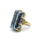 Bague 50 Bague en or jaune 750‰ et topaze bleue 58 Facettes 1072