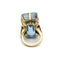 Bague 50 Bague en or jaune 750‰ et topaze bleue 58 Facettes 1072