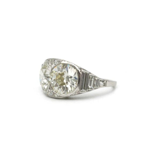 Bague 52 Bague Art déco en platine 950‰ et diamants 58 Facettes 1024