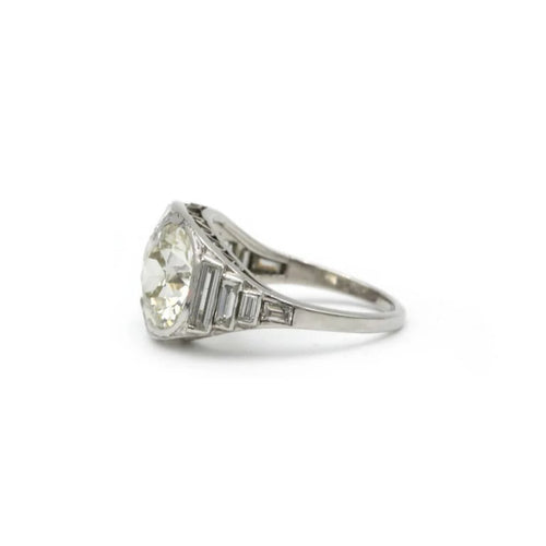 Bague 52 Bague Art déco en platine 950‰ et diamants 58 Facettes 1024