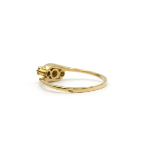Bague 51 Bague en or jaune 750‰ et diamants 58 Facettes 1132