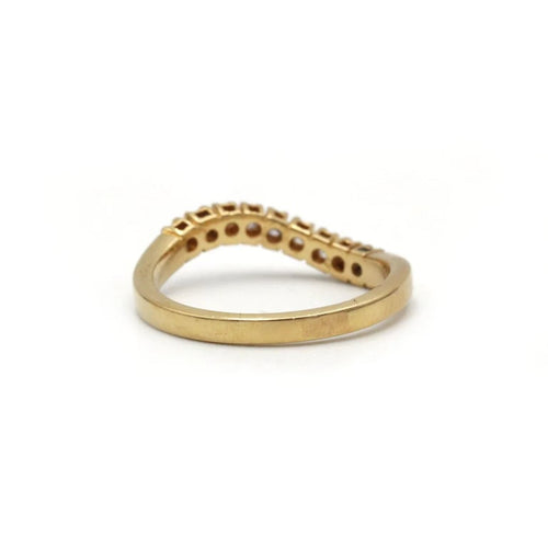 Bague 49 Demi-alliance - Bague en or jaune 750‰ et diamants 58 Facettes 1124