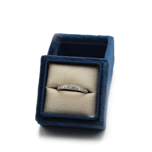 Bague 53 Alliance - Bague en platine 950 sertie de diamants 58 Facettes 1156