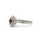 Bague 54 Marguerite - Bague en or blanc 750‰, rubis et diamants 58 Facettes 1133