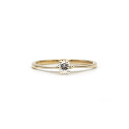 Bague 52 Solitaire - Bague en or jaune 18K et diamant 0,20 ct 58 Facettes 1167