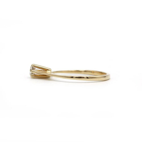 Bague 52 Solitaire - Bague en or jaune 18K et diamant 0,20 ct 58 Facettes 1167